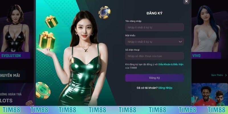 Điền đầy đủ thông tin vào biểu mẫu tạo tài khoản