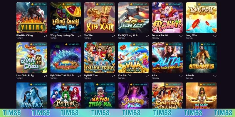 Khám phá hệ thống trò chơi phong phú khi đăng ký Tim88